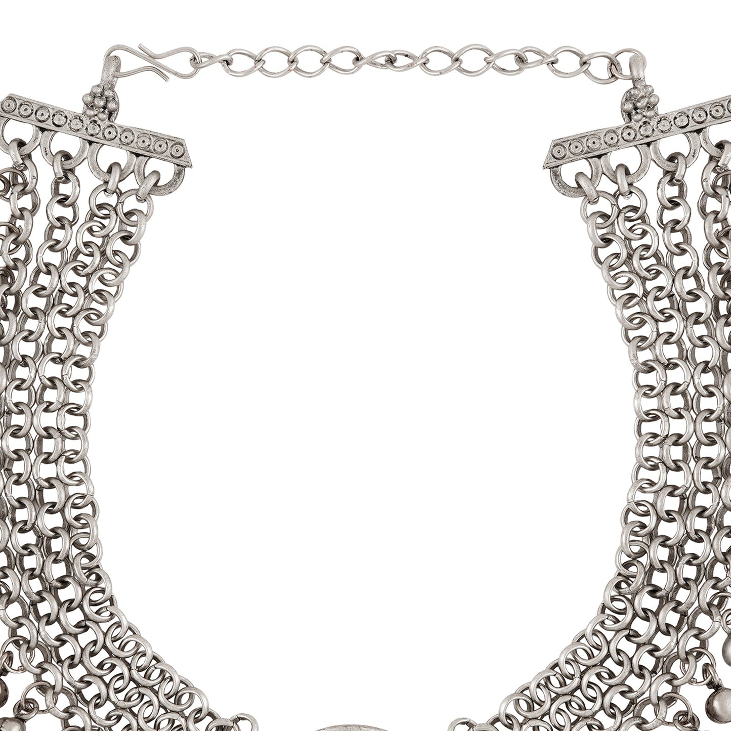 Teejh Yashvi Silver Green Necklace