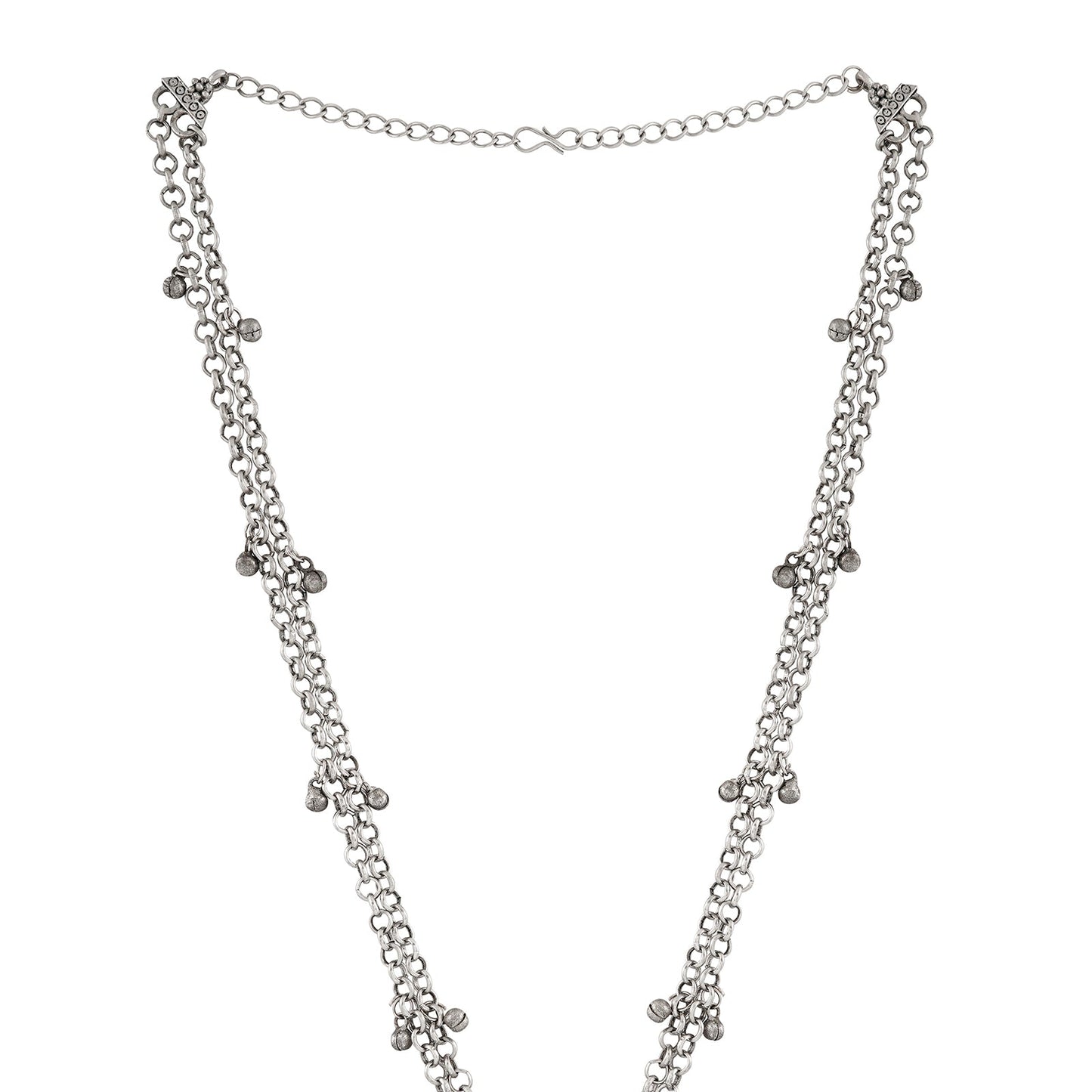 Teejh Pavani Silver Green Necklace