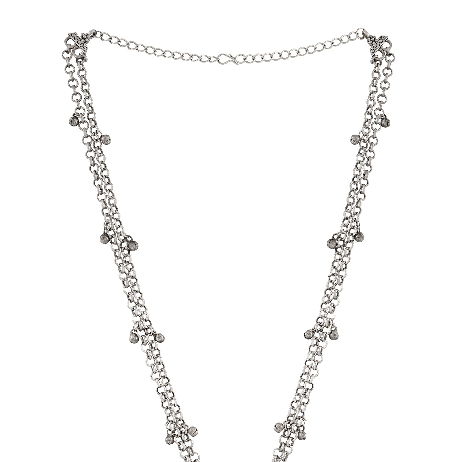 Teejh Pavani Silver Green Necklace