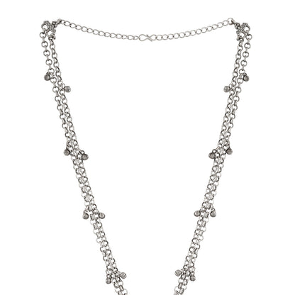 Teejh Pavani Silver Green Necklace