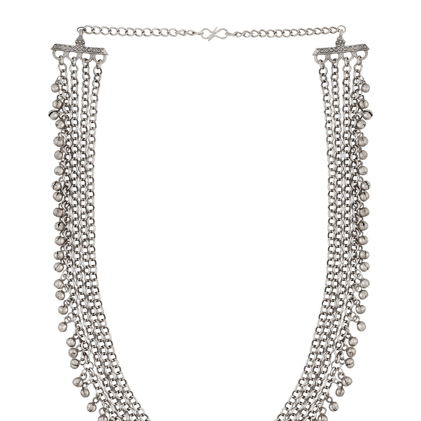 Teejh Esha Silver Green Necklace