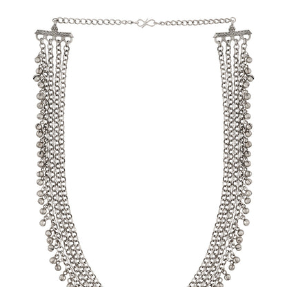 Teejh Esha Silver Green Necklace