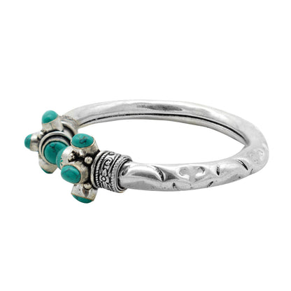 Trisha Turquoise Stone Bracelet Cuff - Teejh