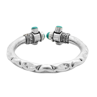 Trisha Turquoise Stone Bracelet Cuff - Teejh