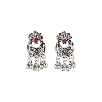 Teejh Udi Udi Jaye Multicolored Silver Oxidised Necklace Set