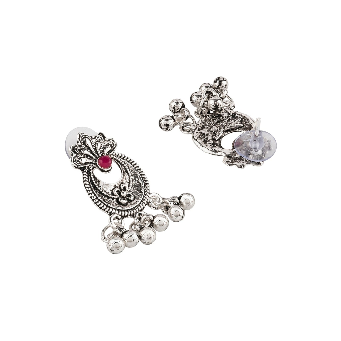 Teejh Udi Udi Jaye Multicolored Silver Oxidised Necklace Set