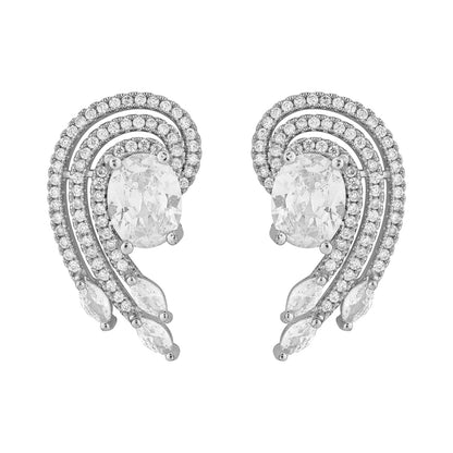 Teejh Majestic Mira CZ Stones  Silver Earrings