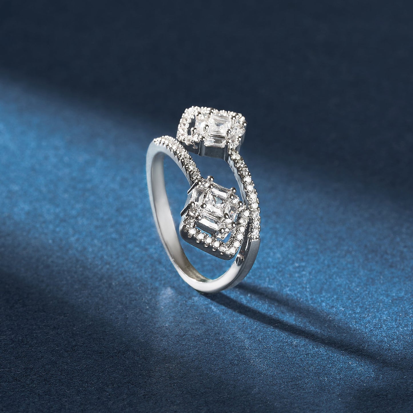 Teejh Jewel of Jodhpur  CZ Stones Silver Ring