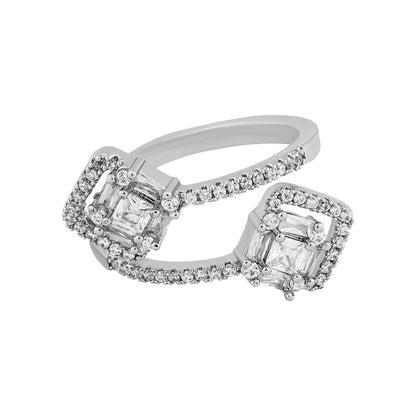 Teejh Jewel of Jodhpur  CZ Stones Silver Ring