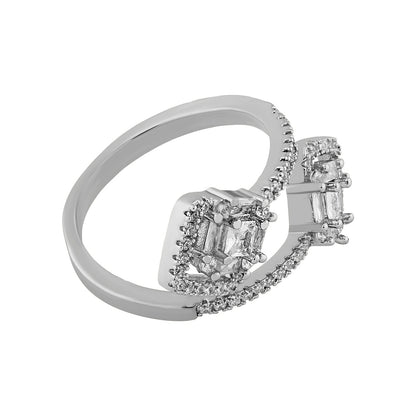 Teejh Jewel of Jodhpur  CZ Stones Silver Ring