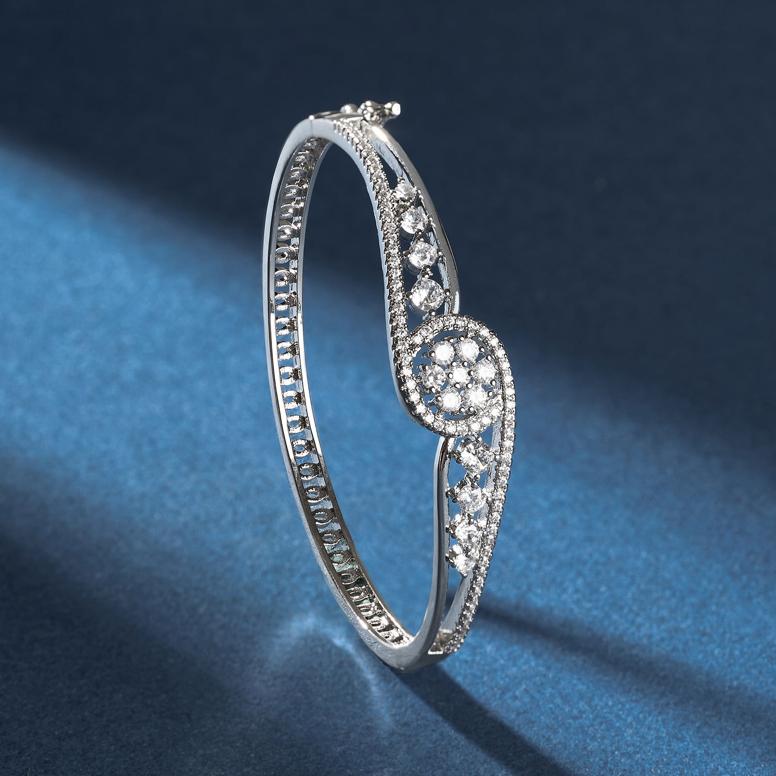 Teejh Celestial Chetna  CZ Stones Silver Bracelet