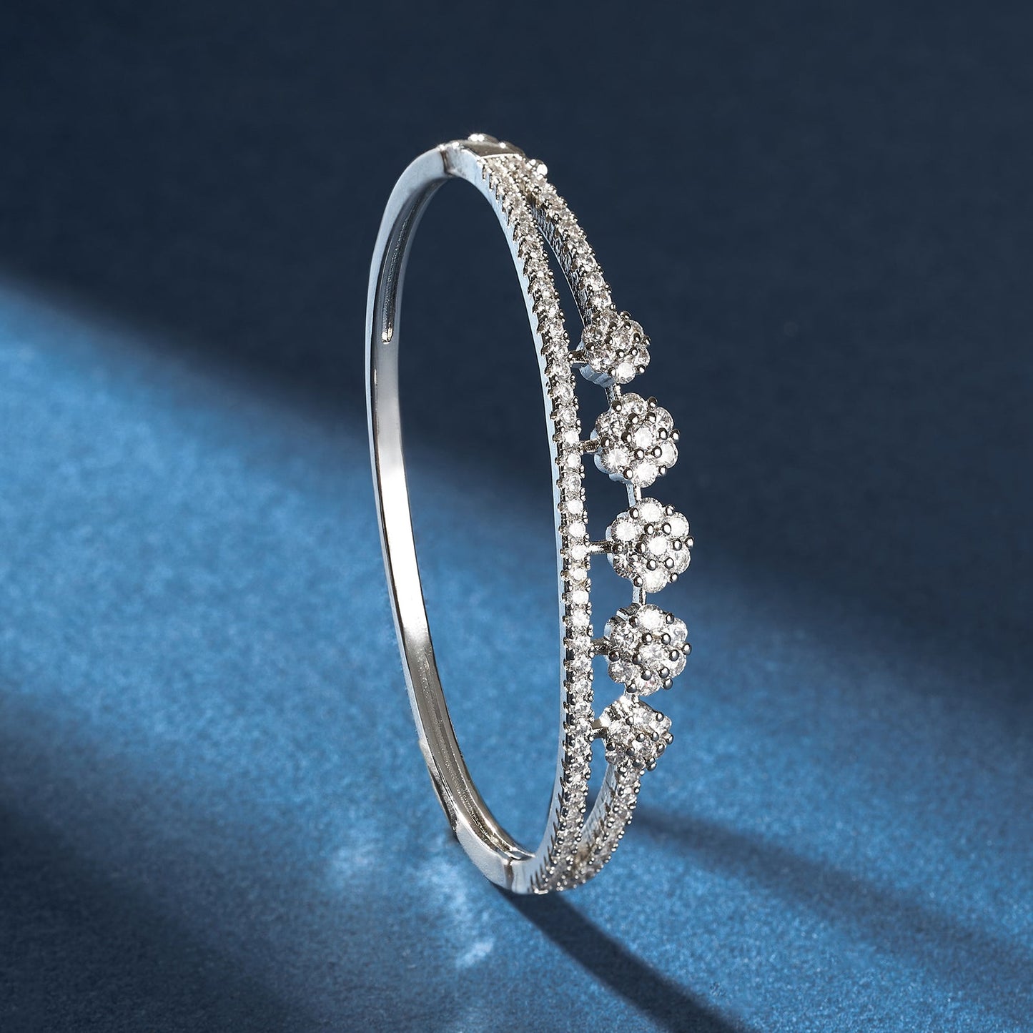 Teejh Rhea Radiance CZ Stones Silver Bracelet