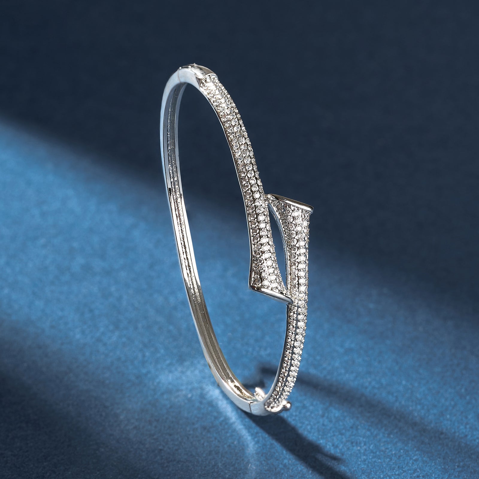 Teejh Nisha Nirvana CZ Stones Silver Bracelet