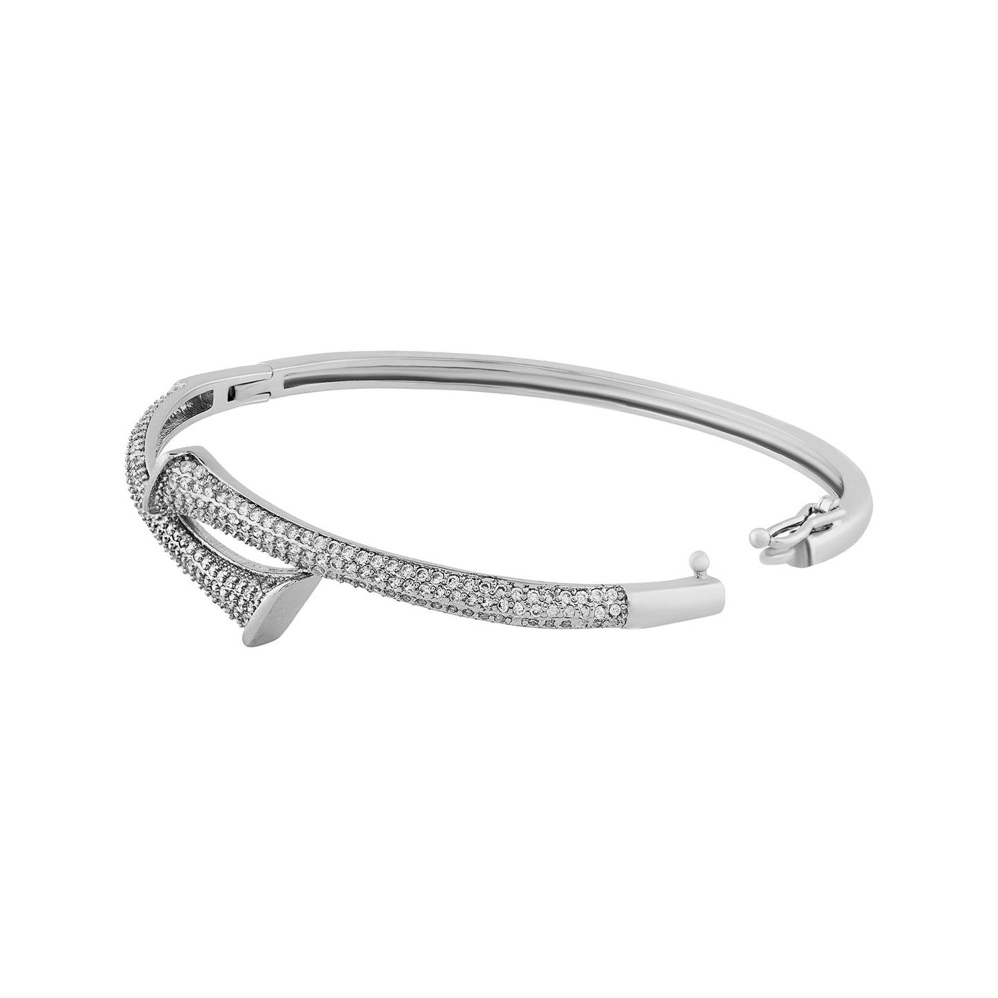Teejh Nisha Nirvana CZ Stones Silver Bracelet