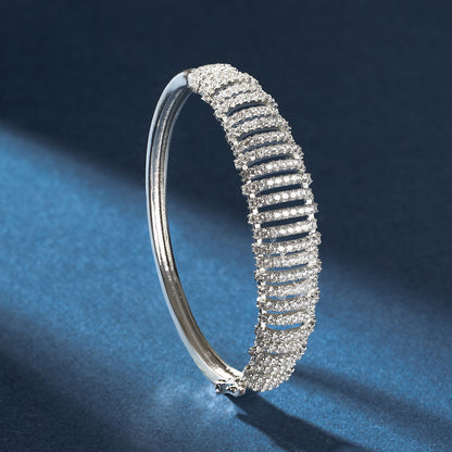 Teejh Pranjal Precious CZ Stones Silver Bracelet