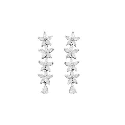 Teejh Zivaah Silver and White Earring