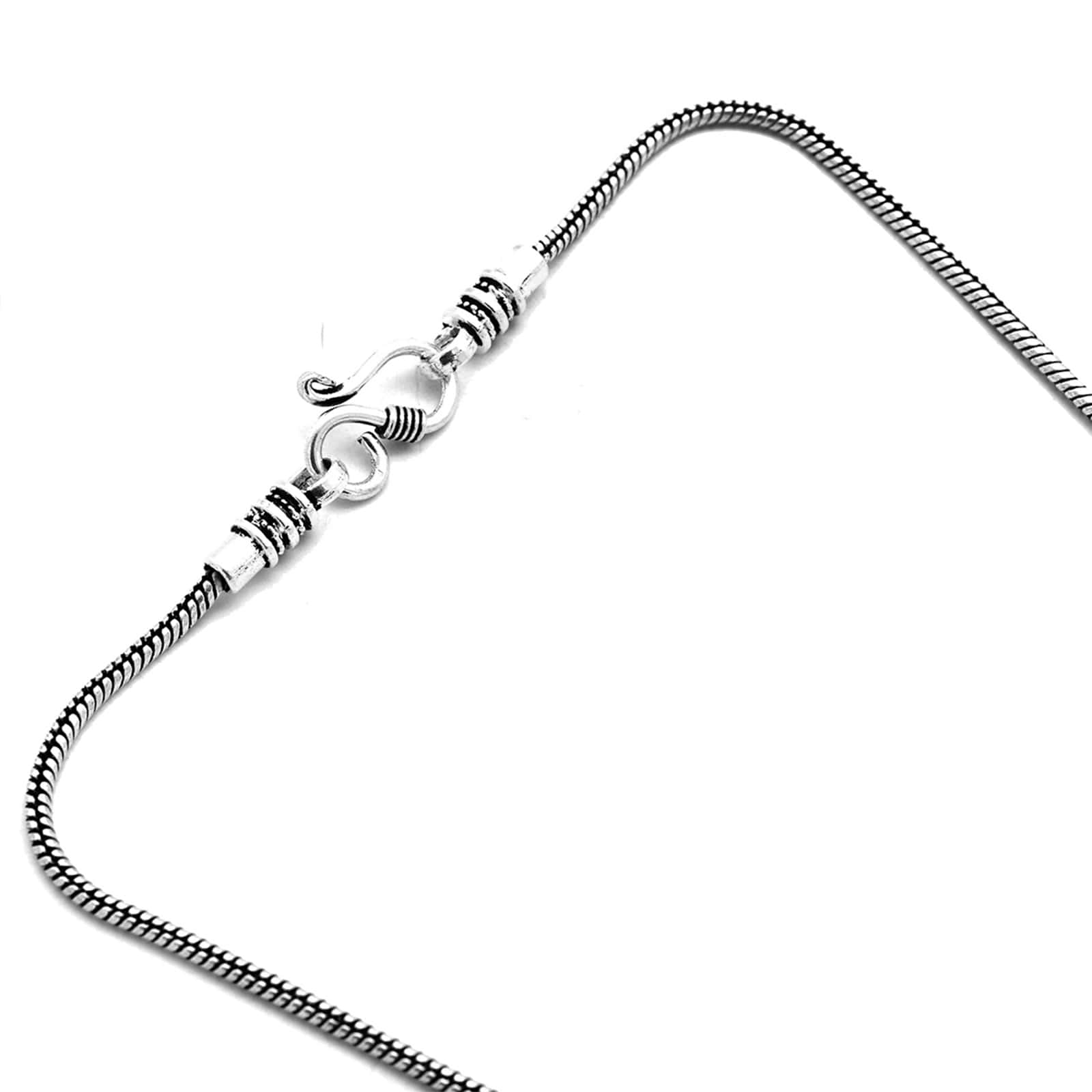 Ishya Silver Oxidized Long Necklace - Teejh