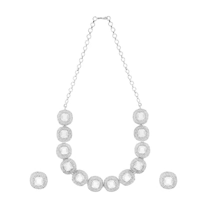 Teejh Celeste Silver Stone Necklace Set
