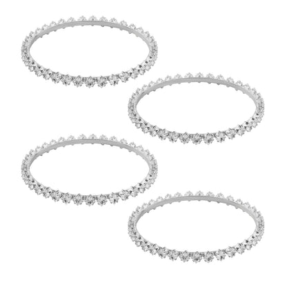Teejh Glowy Silver Bangles