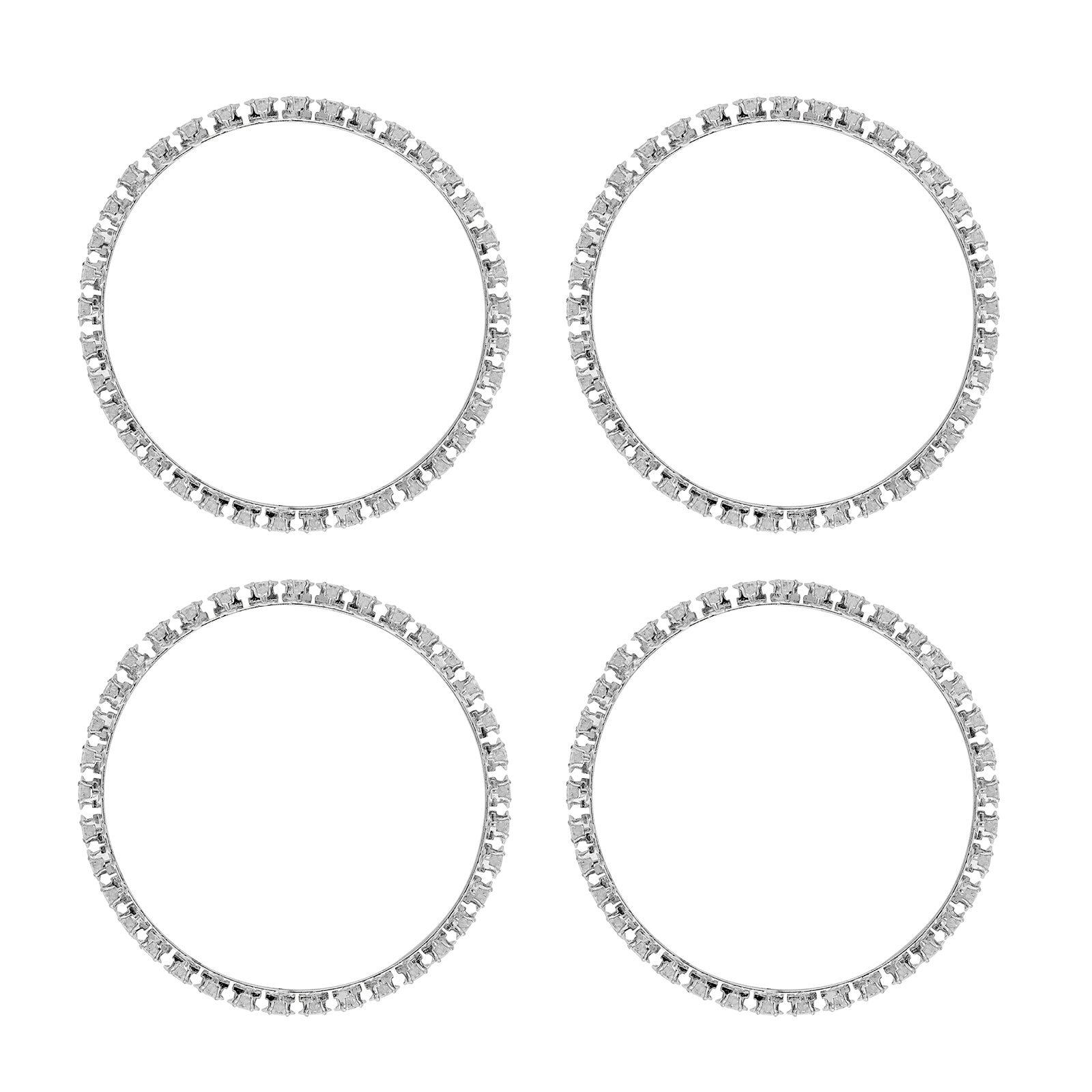 Teejh Glowy Silver Bangles