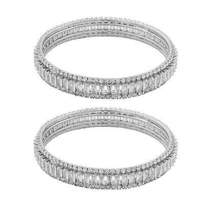 Teejh Nayab Silver  Bangles