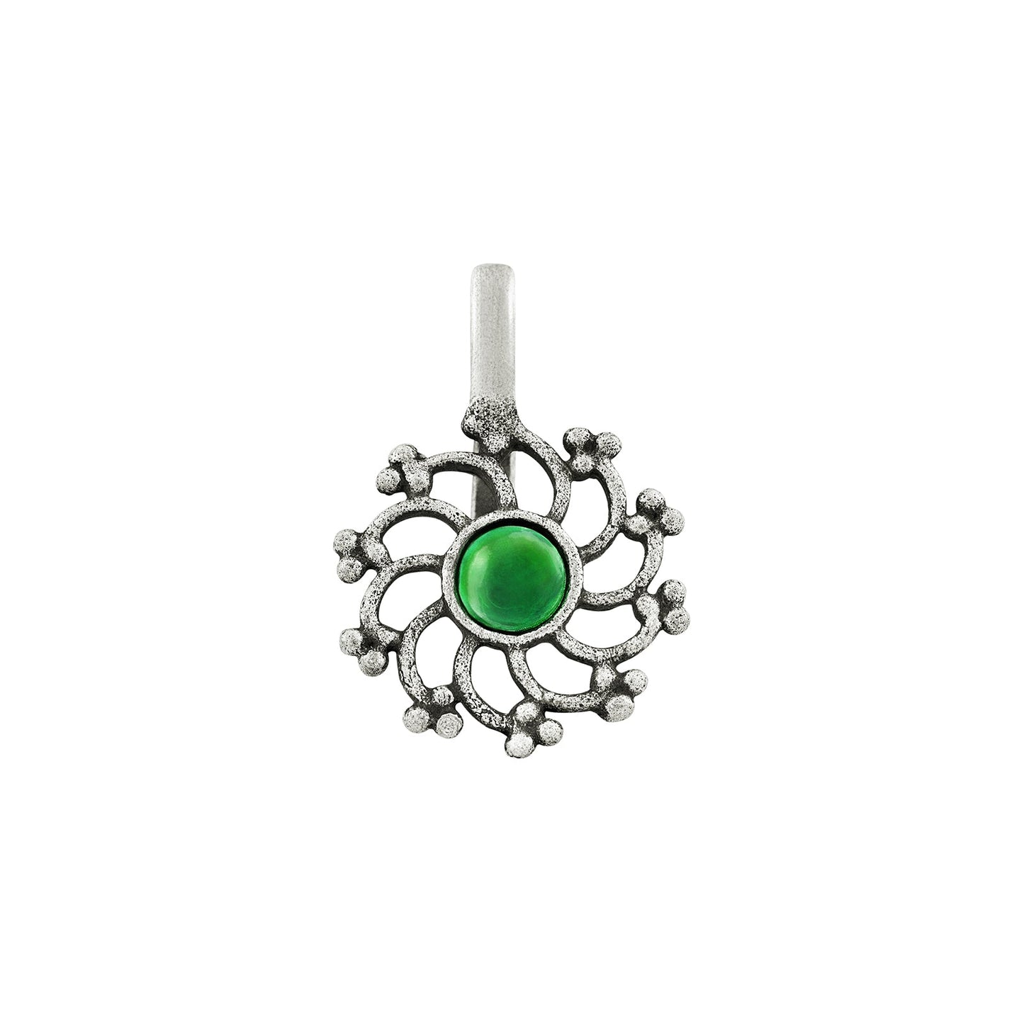 Teejh Surmayi Green stone Press on Nosepin
