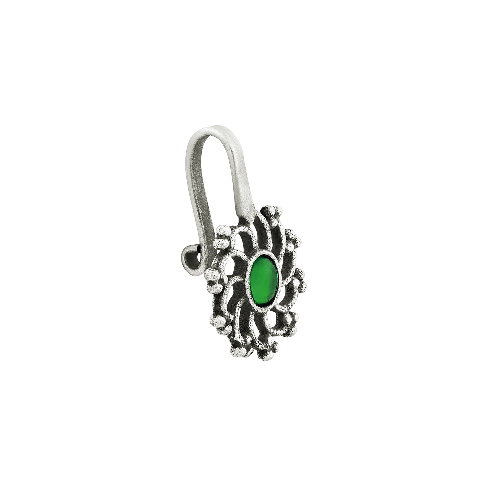 Teejh Surmayi Green stone Press on Nosepin