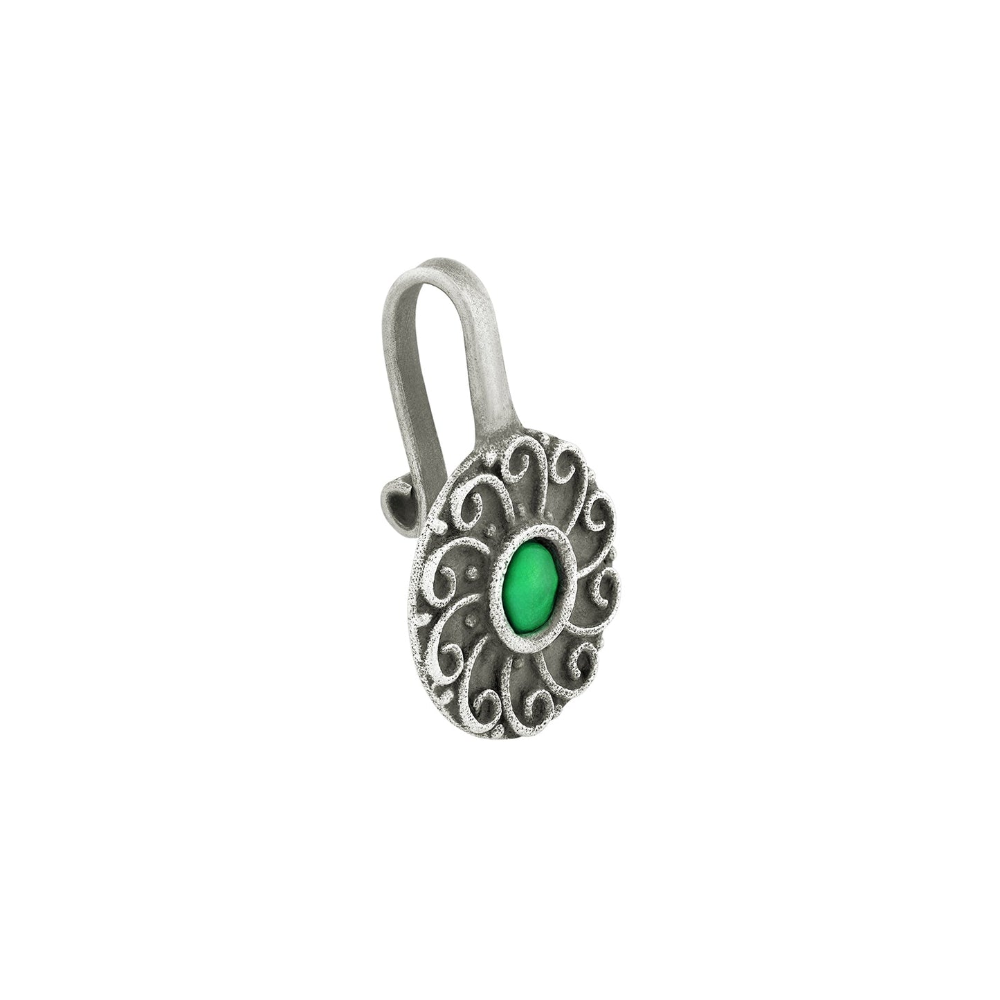 Teejh Nurni Green Stone Press on Nosepin