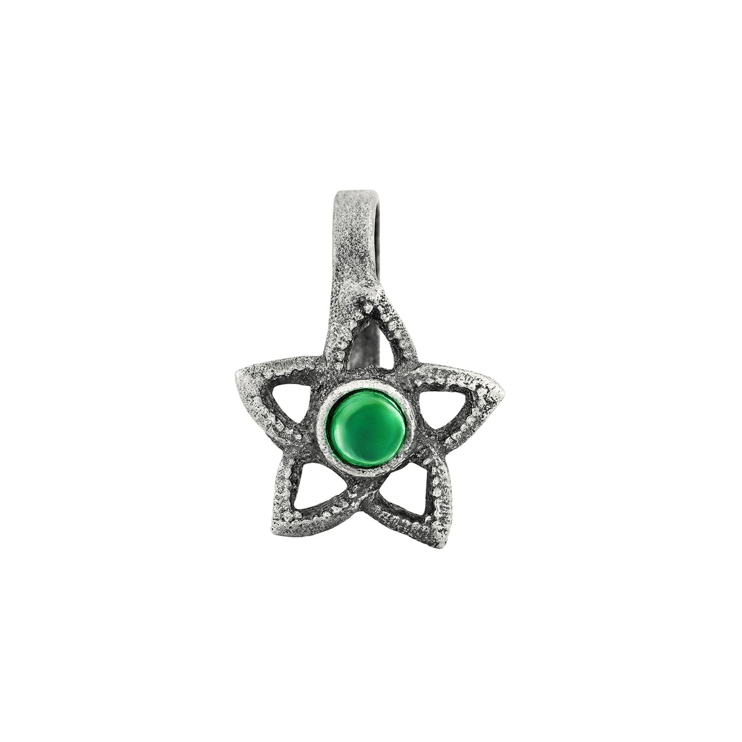 Teejh Anali Green Stone Press on Nosepin