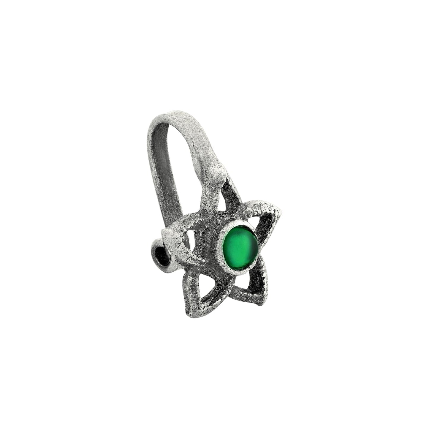 Teejh Anali Green Stone Press on Nosepin