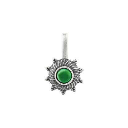 Teejh Afsana Green Stone Press on Nosepin