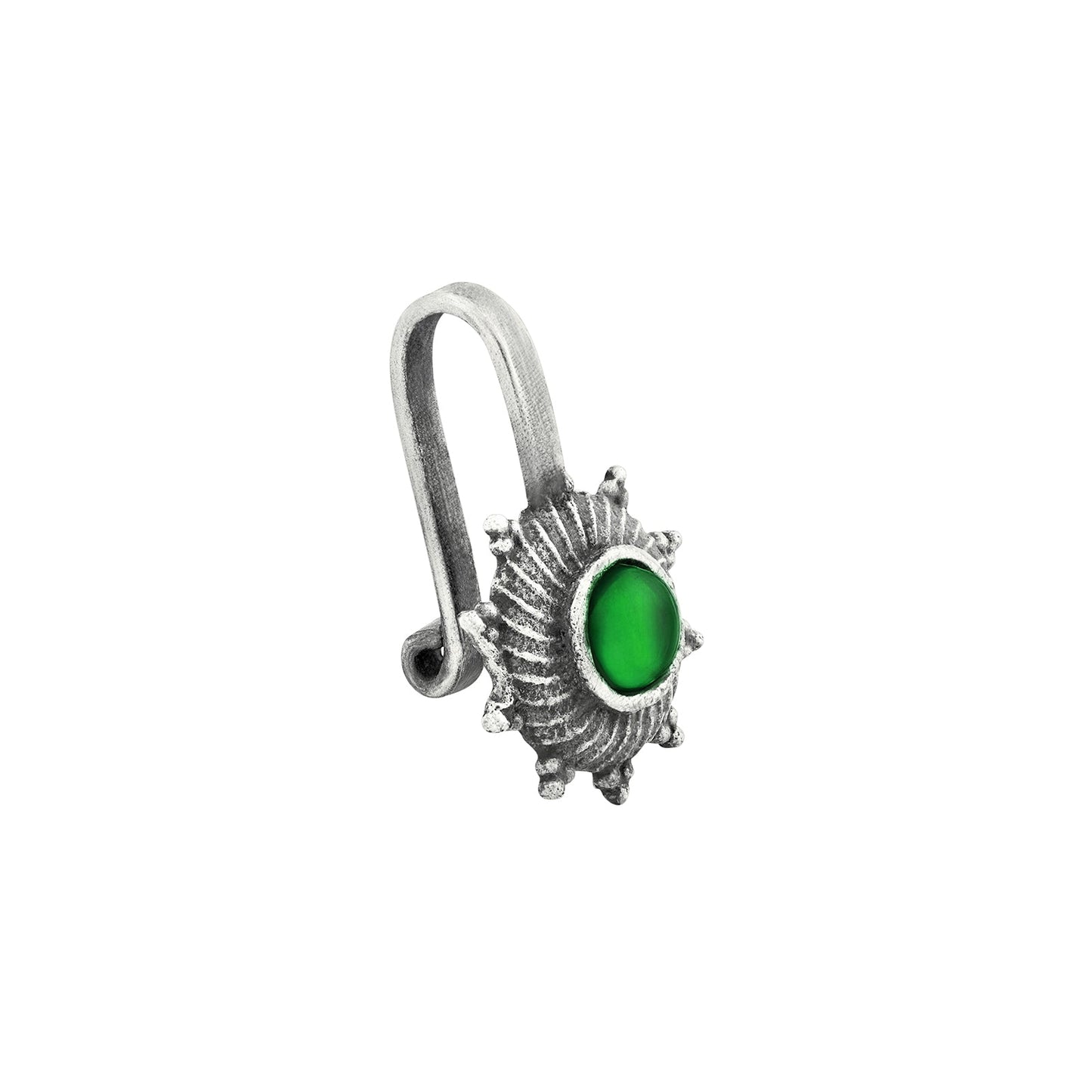 Teejh Afsana Green Stone Press on Nosepin
