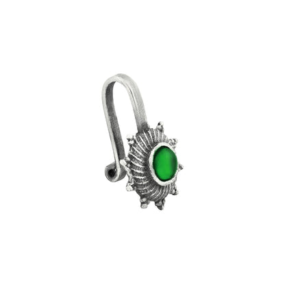 Teejh Afsana Green Stone Press on Nosepin
