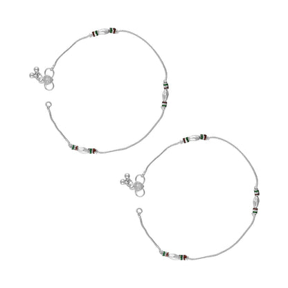 Teejh Anekha Silver Payal