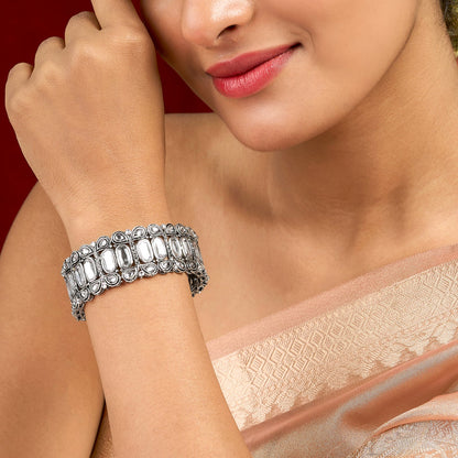 Teejh Kusumini intricate Silver Bracelet