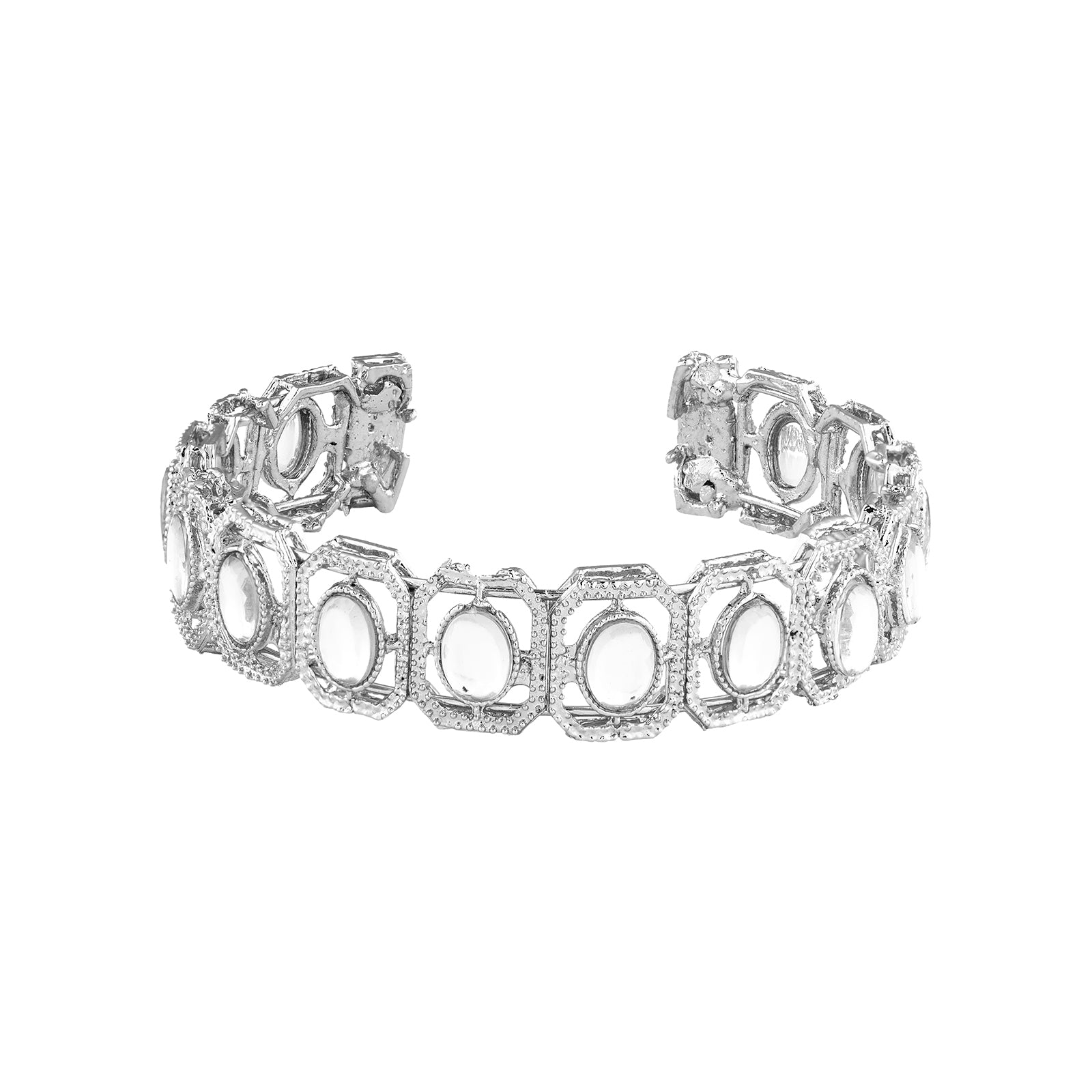 Teejh Dviti Silver Polki Bracelet