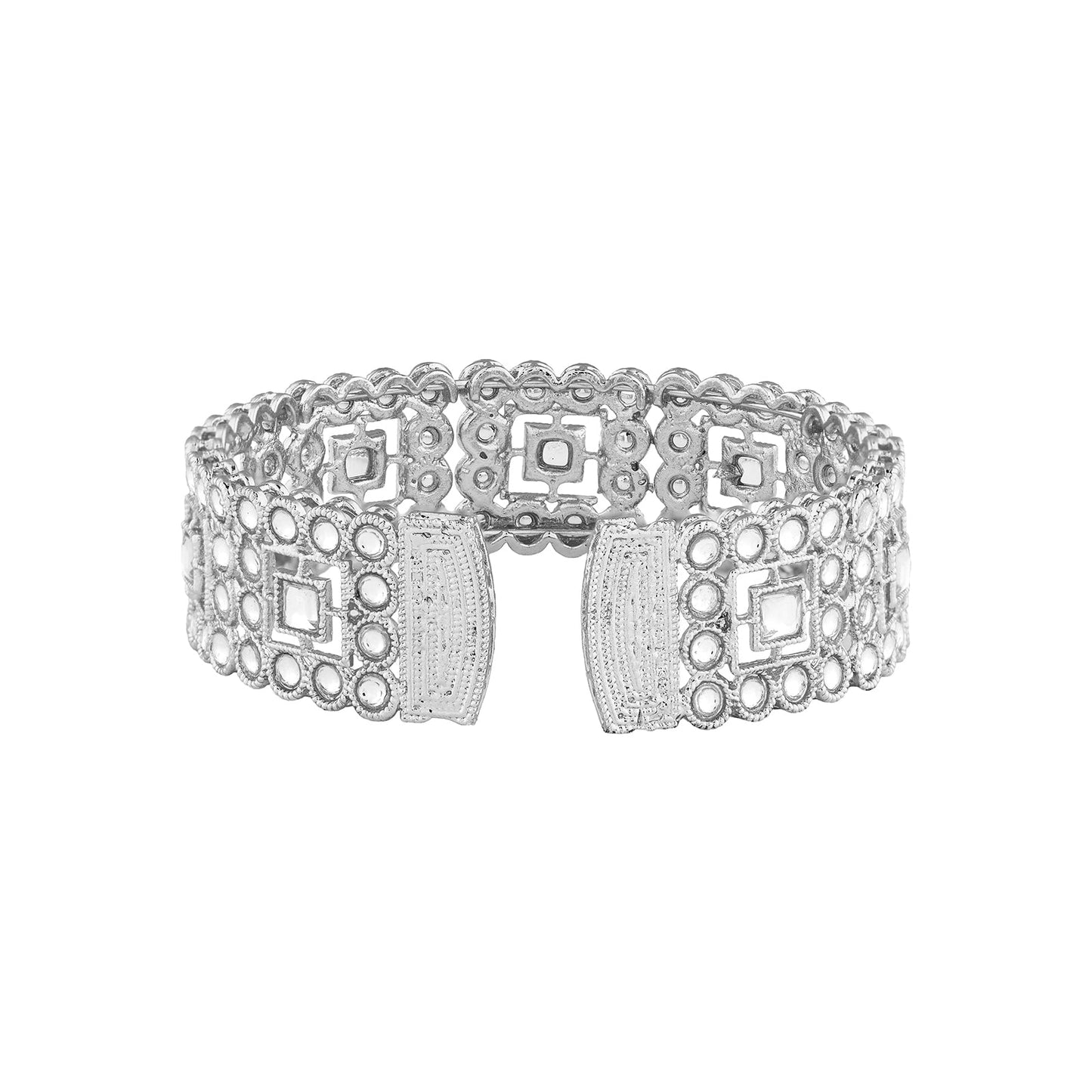 Teejh Sreeja Silver Polki Bracelet