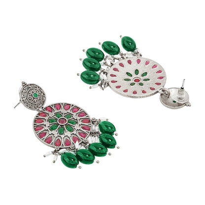 Teejh Rupika Beaded Silver Necklace Set