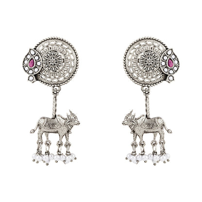 Teejh Dyuti Silver Danglers