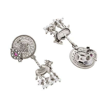 Teejh Dyuti Silver Danglers