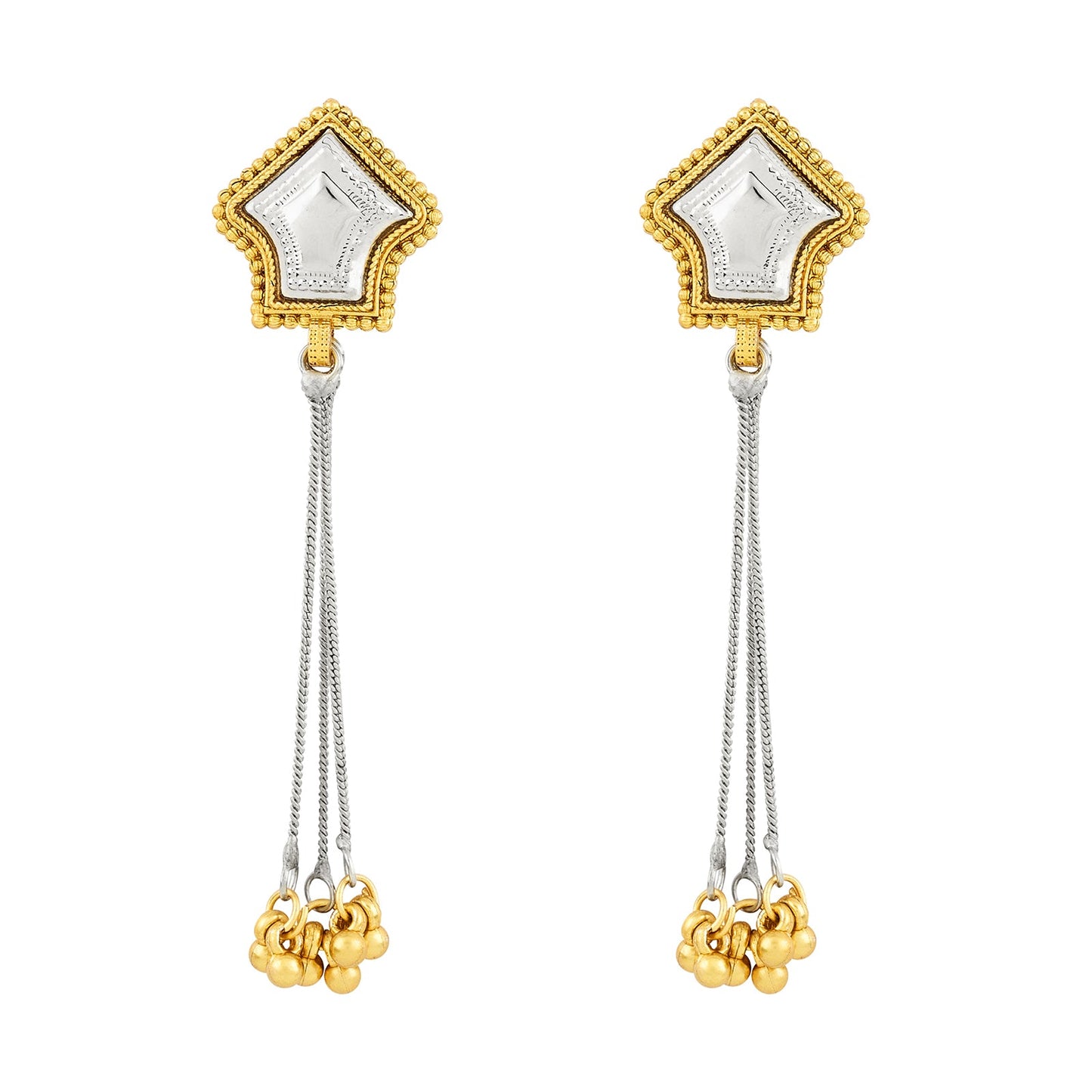 Teejh Riba Dual Tone Ghungroo Danglers