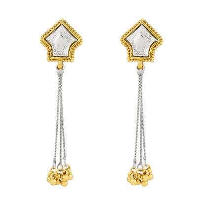 Teejh Riba Dual Tone Ghungroo Danglers