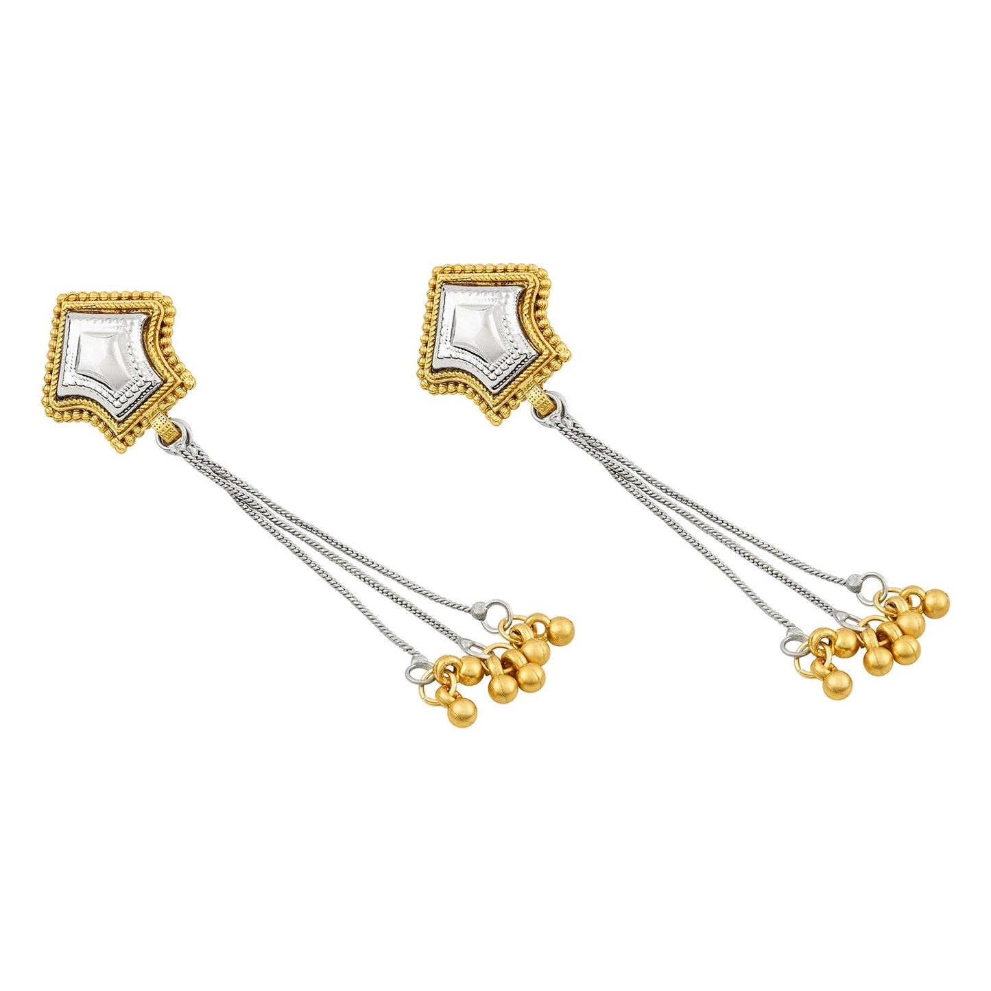 Teejh Riba Dual Tone Ghungroo Danglers
