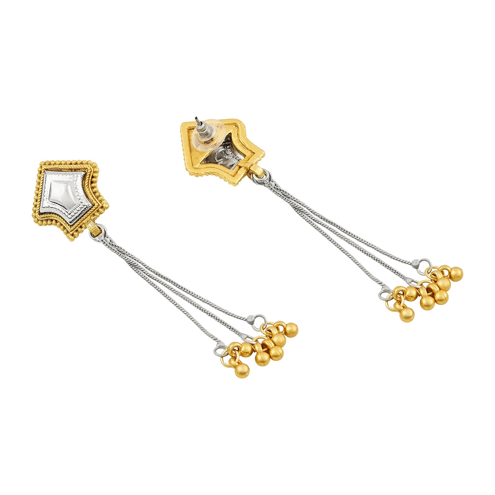 Teejh Riba Dual Tone Ghungroo Danglers