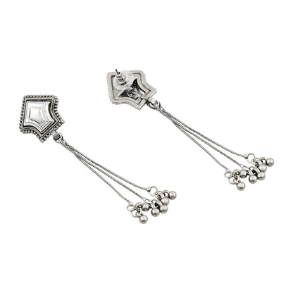 Teejh Riba Silver Ghungroo Danglers