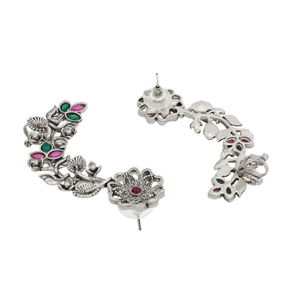 Teejh Phul Silver Stones Earcuffs