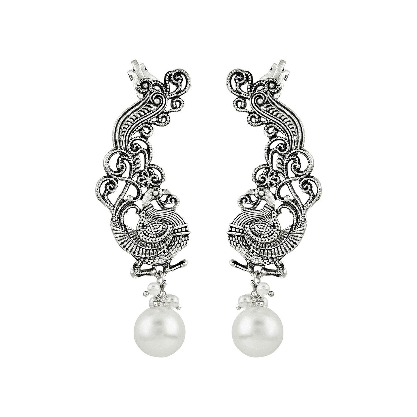 Teejh Karika Silver Pearl Earcuffs