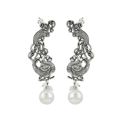 Teejh Karika Silver Pearl Earcuffs