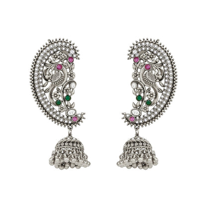 Teejh Kanthika Silver Stones Earcuffs