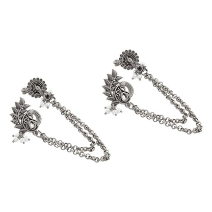 Teejh Keri Silver Oxidised Earcuffs